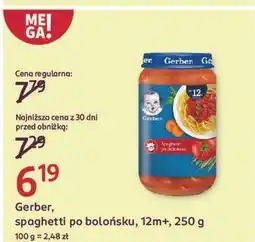 Rossmann Obiadek spaghetti po bolońsku Gerber Junior oferta
