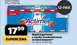 Netto Napój jogurtowy o smaku truskawkowym Actimel Danone oferta