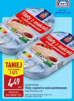 ALDI Golden seafood filety z makreli w sosie pomidorowym oferta