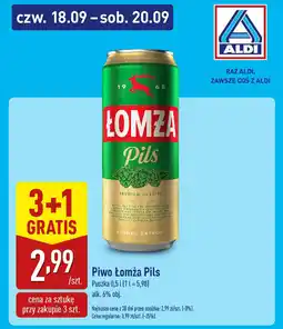 ALDI Piwo Łomża Pils oferta