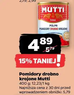 Netto Pomidory drobno krojone Mutti oferta