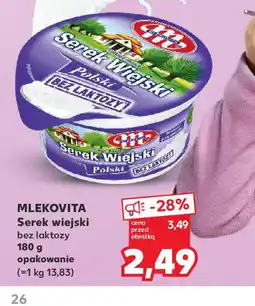 Kaufland Serek wiejski bez laktozy Mlekovita oferta