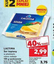Kaufland Ser topiony w plastrach Lactima Gouda oferta