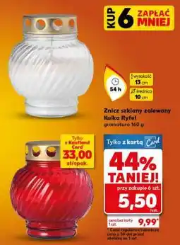 Kaufland Znicz szklany zalewany Kulka Ryfel oferta