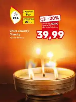 Kaufland Znicz otwarty 3 knoty oferta