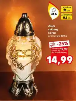 Kaufland Znicz szklany Serca oferta