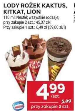 Stokrotka Market Lody rożek Kaktus, KitKat, Lion oferta