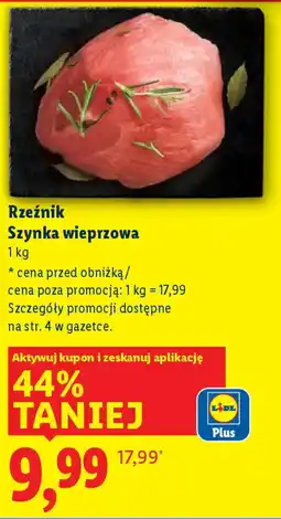 Lidl Rzeźnik Szynka wieprzowa oferta