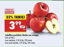 Biedronka jabłka polskie Gala na wage oferta