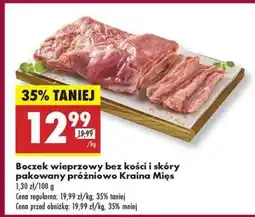 Biedronka Boczek wieprzowy bez kości i skóry pakowany próżniowo Kraina Mięs oferta