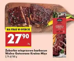 Biedronka Żeberka wieprzowe barbecue Wolno Gotowane Kraina Mięs oferta