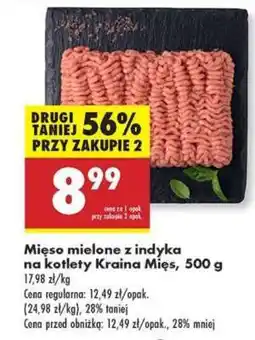 Biedronka Mięso mielone z indyka na kotlety Kraina Mięs 500 g oferta