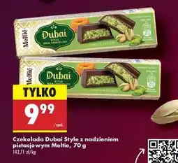 Biedronka Czekolada Dubai Style z nadzieniem pistacjowym Meltie, 70 g oferta