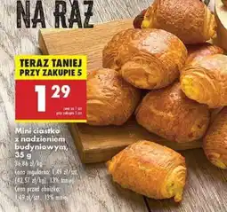 Biedronka Mini ciastko z nadzieniem budyniowym, 35 g oferta