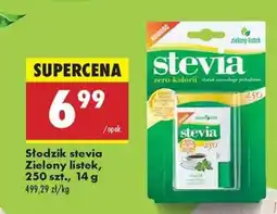 Biedronka Słodzik stevia Zielony Listek, 250 szt., 14 g oferta