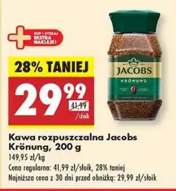 Biedronka Kawa rozpuszczalna Jacobs Krönung, 200 g oferta