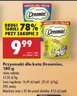 Biedronka Przysmaki dla kota Dreamies, 180 g oferta