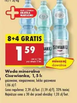 Biedronka Woda mineralna Cisowianka, 1,5 l oferta