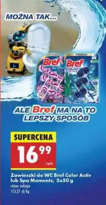 Biedronka Zawieszki do WC Bref Color Activ lub Spa Moments, 3x50 g oferta