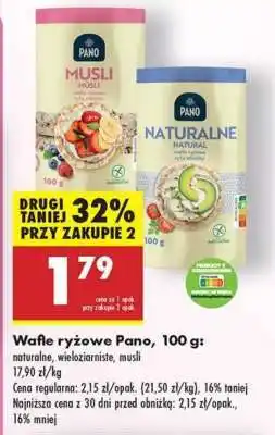 Biedronka Wafle ryżowe Pano, 100 g oferta