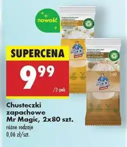 Biedronka Chusteczki zapachowe Mr Magic 2x80 szt oferta