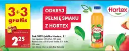 Biedronka Sok 100% jabłko Hortex, 1 l oferta