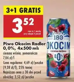 Biedronka Piwo Okocim Radler 0,0%, 4x500 ml oferta