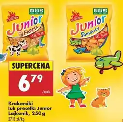Biedronka Krakersiki lub precelki Junior Lajkonik, 250 g oferta
