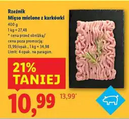 Lidl RZEŹNIK Mięso mielone z karkówki oferta