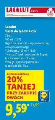 Lidl LACALUT Pasta do zębów Aktiv oferta