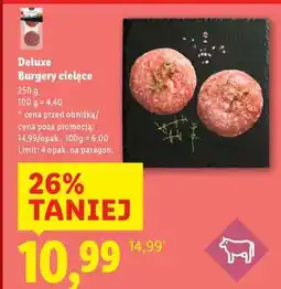 Lidl DELUXE Burgery cielęce oferta
