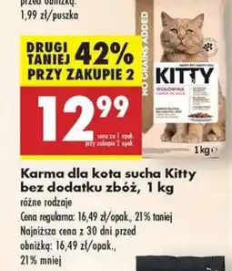 Biedronka Karma dla kota sucha Kitty bez dodatku zbóż 1 kg oferta
