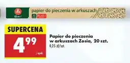 Biedronka Papier do pieczenia w arkuszach Zosia, 20 szt oferta