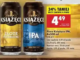 Biedronka Piwo Książęce IPA, 4x500 ml oferta