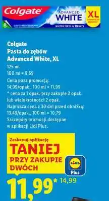 Lidl Colgate Pasta do zębów Advanced White, XL oferta
