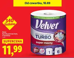 Lidl Velvet Ręcznik papierowy Turbo, 3-warstwowy oferta