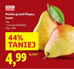Lidl Polskie gruszki Klapsa, luzem oferta