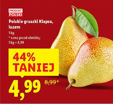 Lidl Polskie gruszki Klapsa, luzem oferta