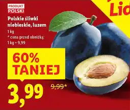 Lidl Polskie śliwki niebieskie, luzem oferta