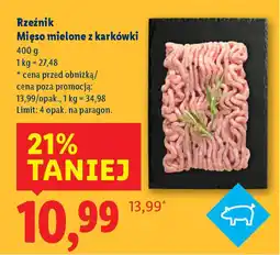Lidl Rzeźnik Mięso mielone z karkówki oferta