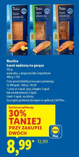 Lidl Nautica Łosoś wędzony na gorąco oferta