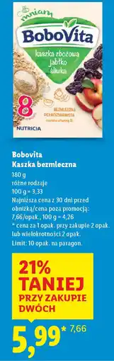 Lidl Bobovita Kaszka bezmleczna oferta