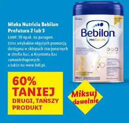 Lidl Mleka Nutricia Bebilon Profutura 2 lub 3 oferta