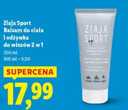 Lidl Ziaja Sport Balsam do ciała i odżywka do włosów 2 w1 oferta