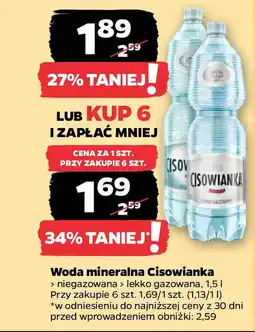 Netto Woda mineralna Cisowianka oferta