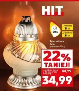 Kaufland Znicz szklany kula 200 g oferta