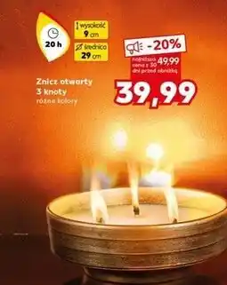 Kaufland Znicz otwarty 3 knoty 20 h oferta