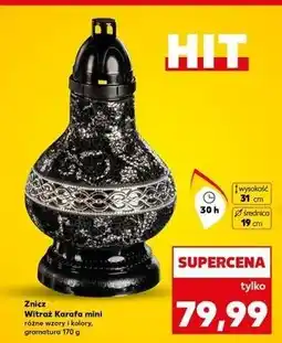 Kaufland Znicz szklany witraż karafa oferta