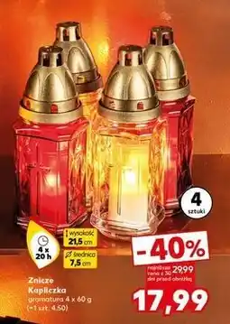 Kaufland Znicze szklane kapliczka 20h oferta