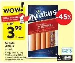 Intermarche Parówki z szynki Krakus Animex oferta